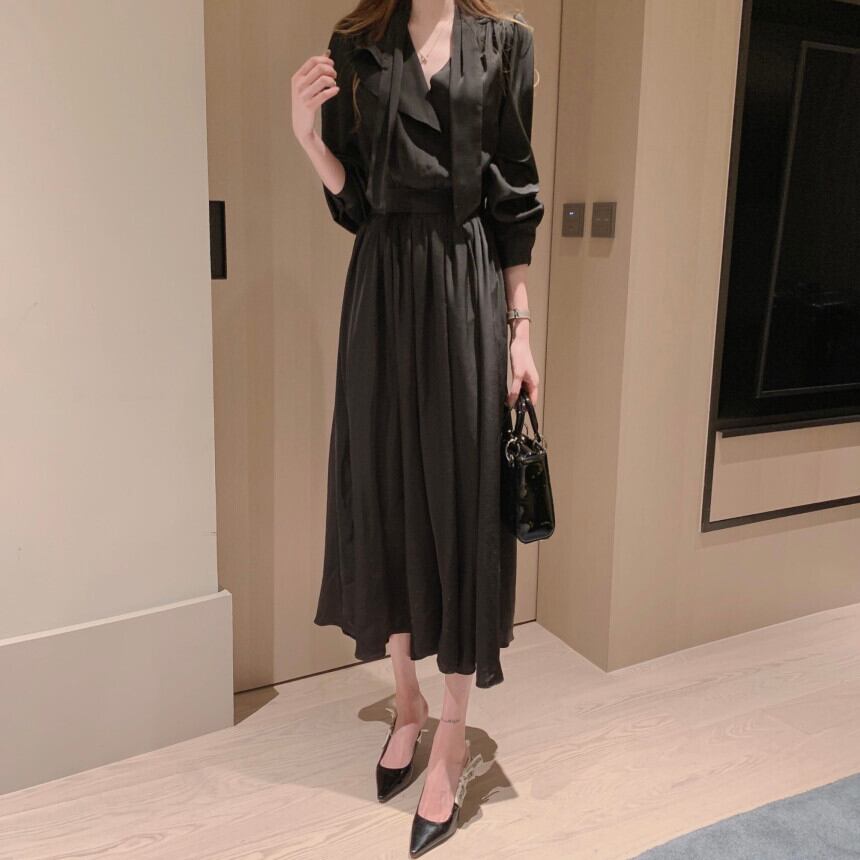 【dress】Vネックレトロワンピース G21366