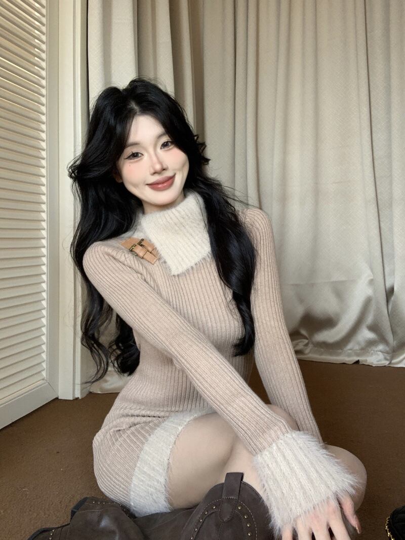 【dress】タイトニットワンピース G19329