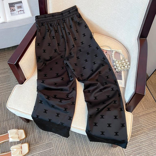 【bottoms】英字柄ガウチョパンツF7563