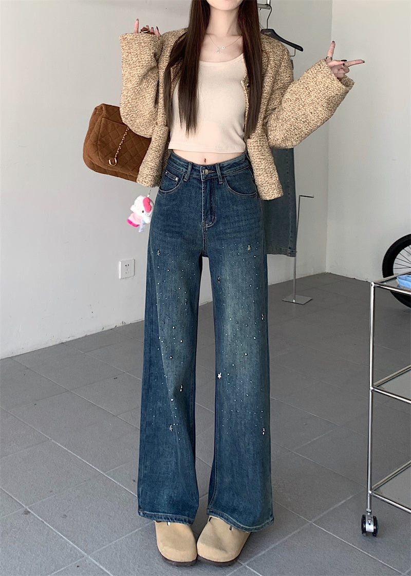 【bottoms】キラキラデニムパンツF8329