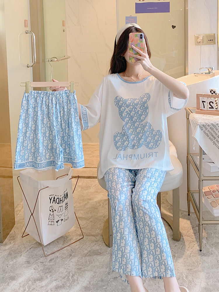 【ホーム・生活】3点上下セットルームウェアパジャマF7739