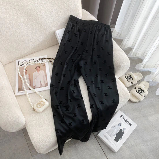 【bottoms】英字柄ガウチョパンツF7564