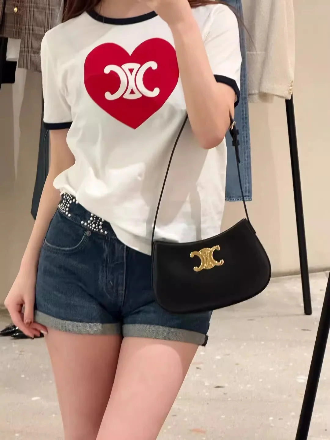 【tops】2色半袖TシャツF7579