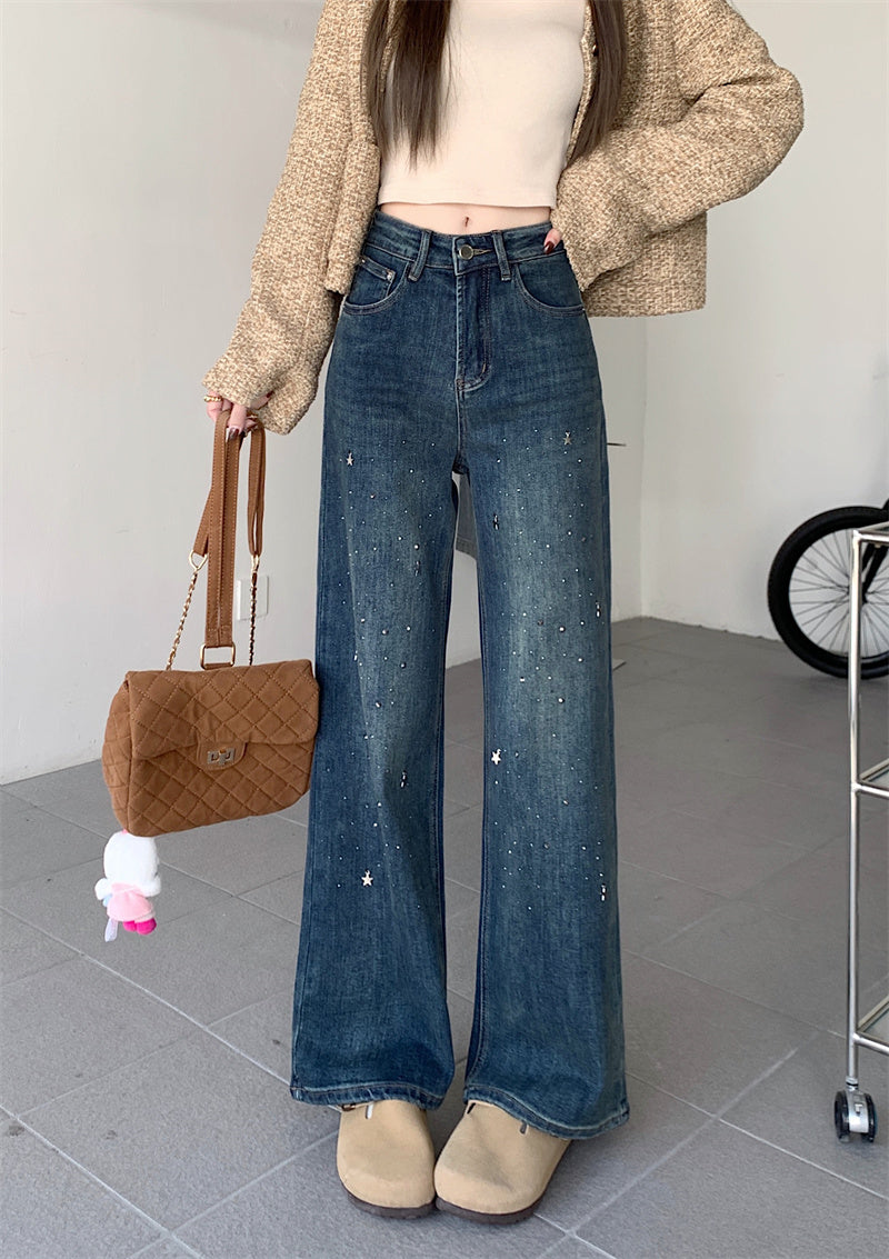 【bottoms】キラキラデニムパンツF8329