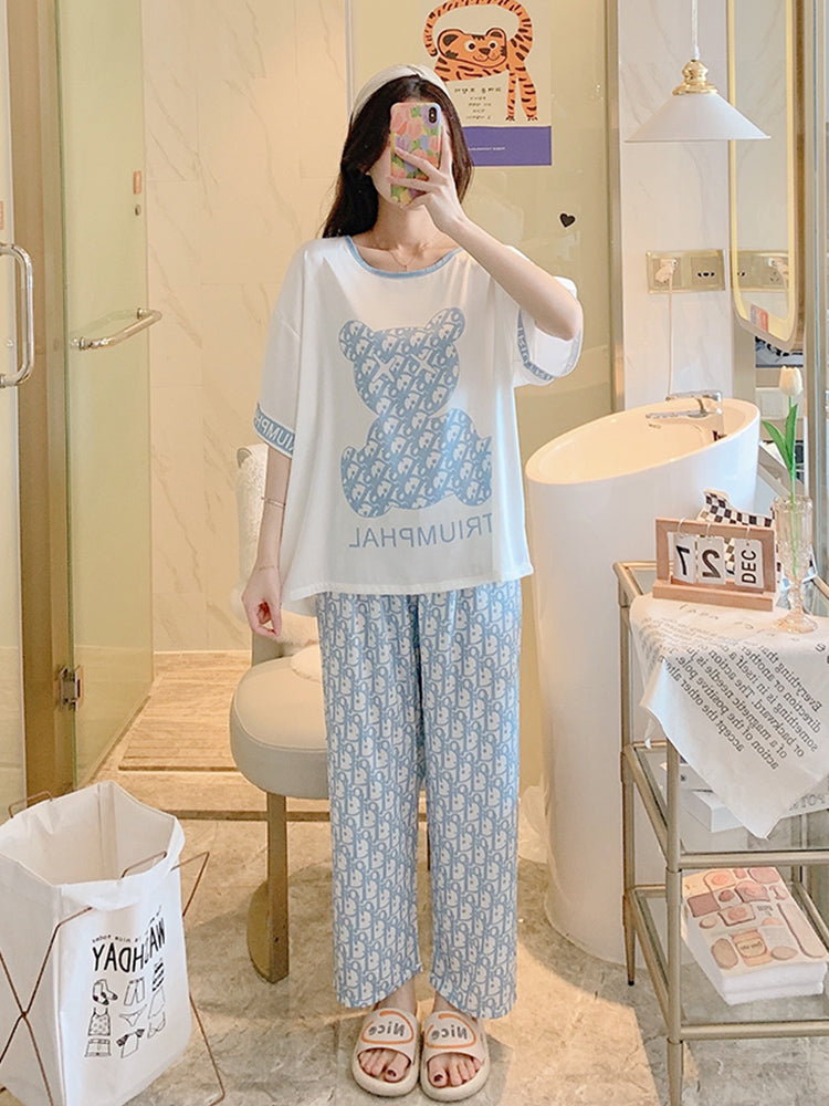 【ホーム・生活】3点上下セットルームウェアパジャマF7739