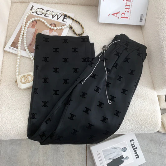 【bottoms】英字柄ガウチョパンツF7564