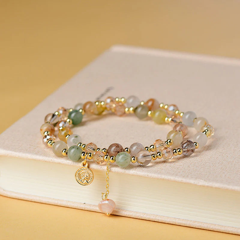 【小物】天然水晶ブレスレットF7610