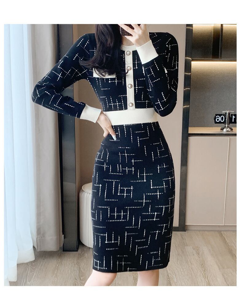 【dress】Aラインニットワンピース G18984