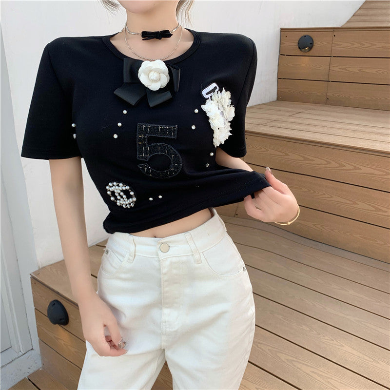 【tops】2色半袖TシャツF7574