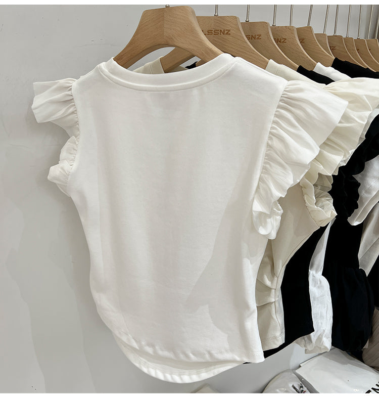 【tops】3色フレンチスリーブＴシャツF7774