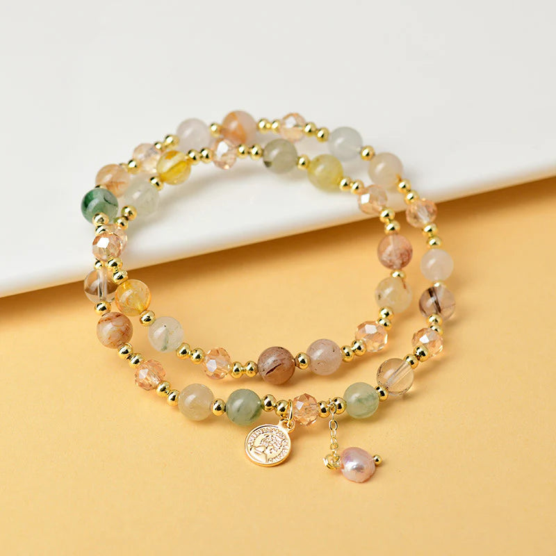 【小物】天然水晶ブレスレットF7610