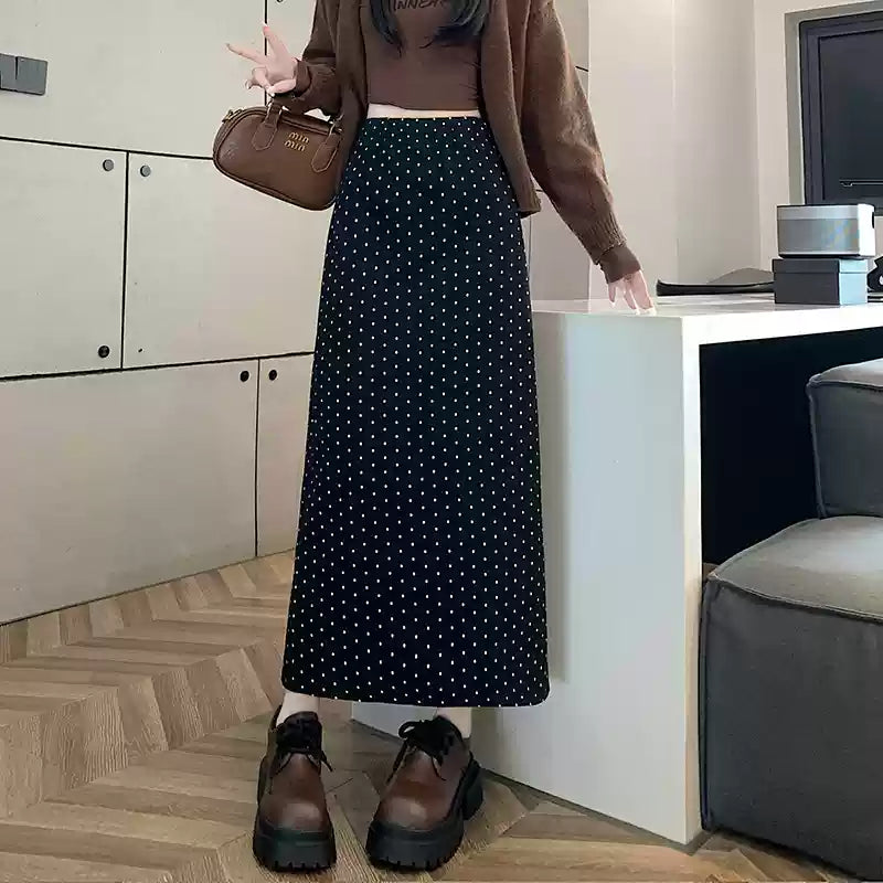 【bottoms】Aラインロング丈スカートF8294