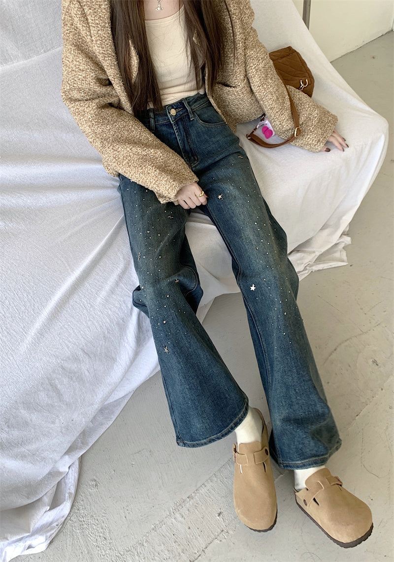 【bottoms】キラキラデニムパンツF8329