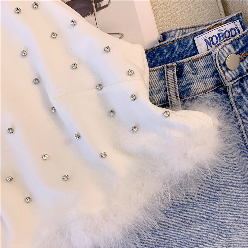 【tops】2色キラキラフリンジキャミソールF7769