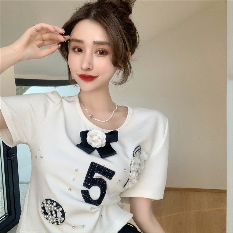 【tops】2色半袖TシャツF7574