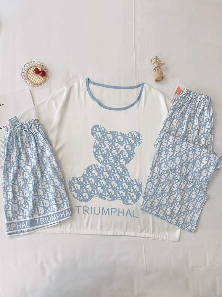 【ホーム・生活】3点上下セットルームウェアパジャマF7739