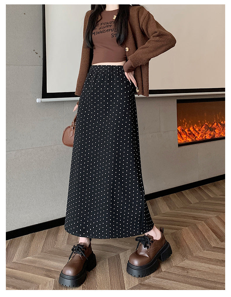 【bottoms】Aラインロング丈スカートF8294