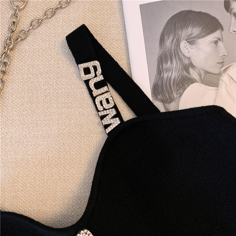 【tops】2色VネックキャミソールF7856