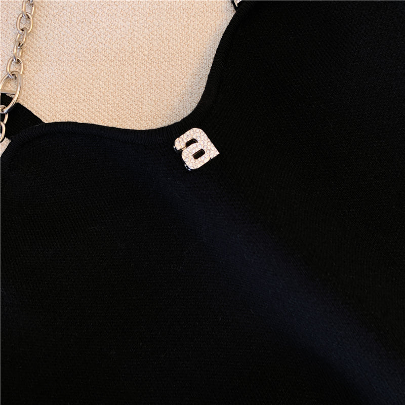 【tops】2色VネックキャミソールF7856