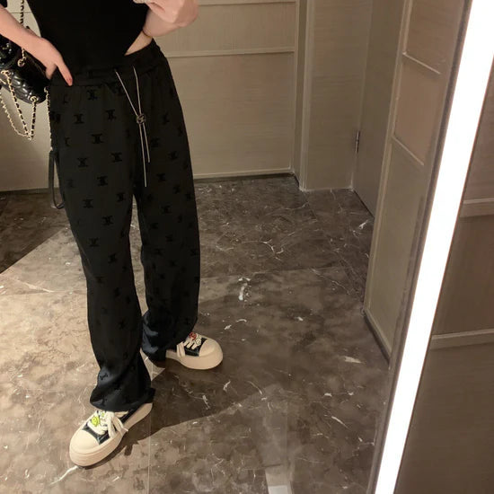 【bottoms】英字柄ガウチョパンツF7564