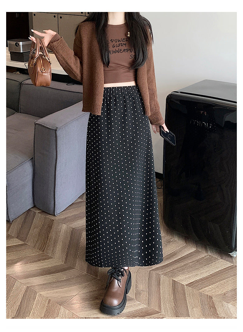 【bottoms】Aラインロング丈スカートF8294