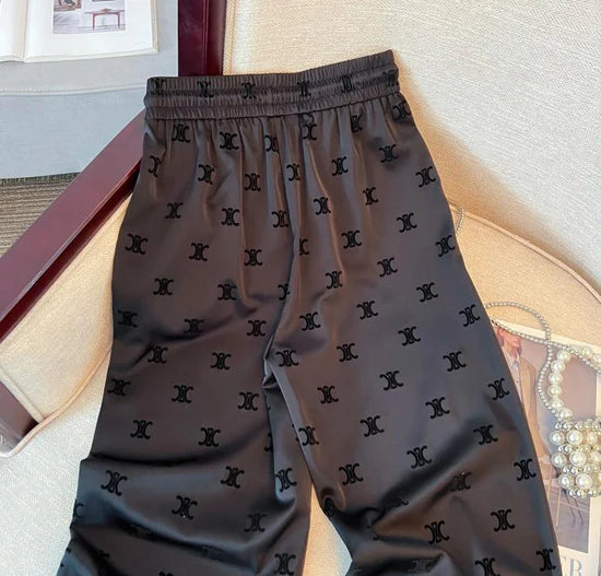 【bottoms】英字柄ガウチョパンツF7563