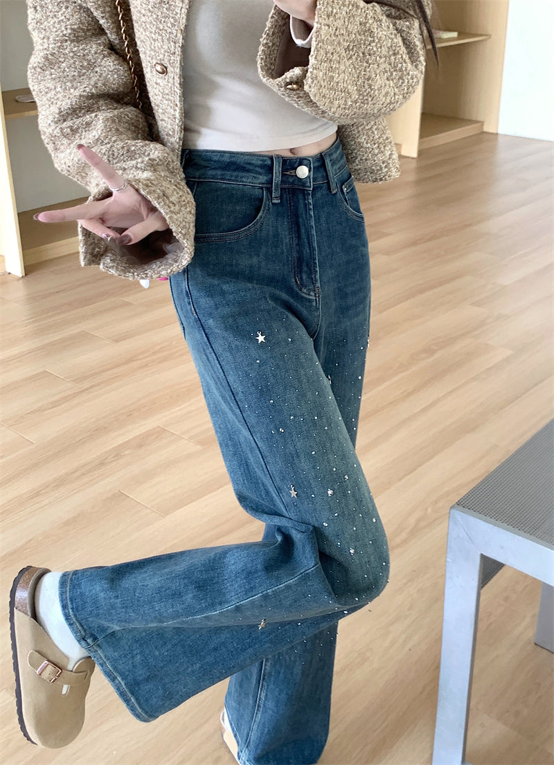【bottoms】キラキラデニムパンツF8329