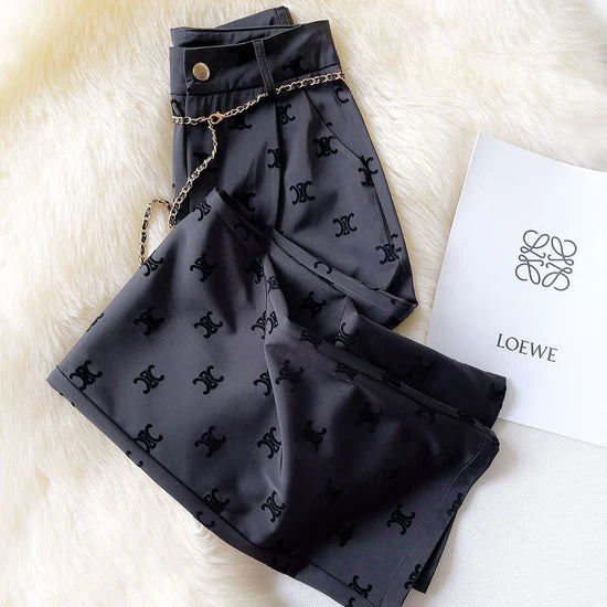 【bottoms】ウエストゴムガウチョパンツF7560