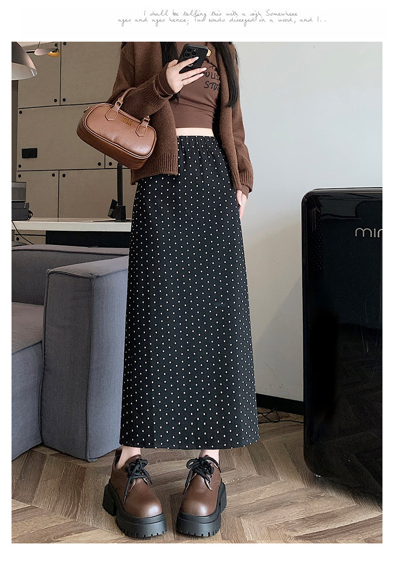 【bottoms】Aラインロング丈スカートF8294