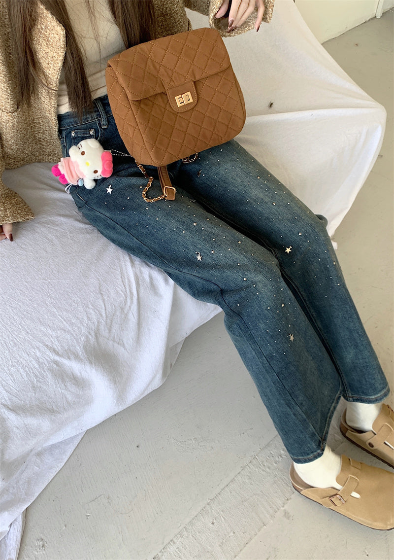 【bottoms】キラキラデニムパンツF8329