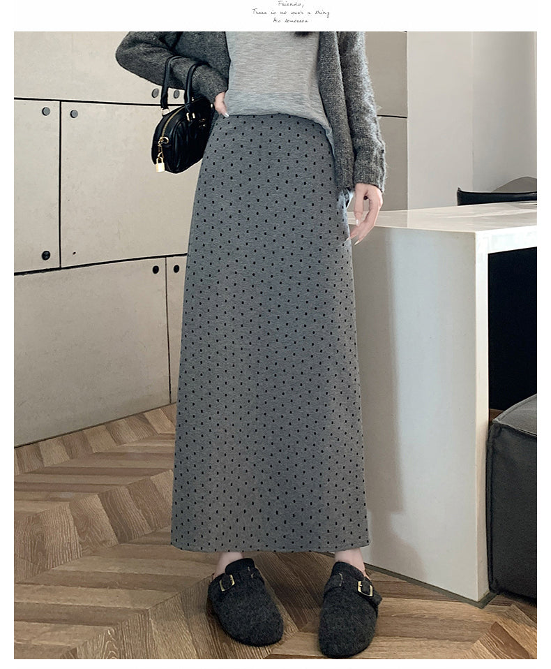 【bottoms】Aラインロング丈スカートF8294