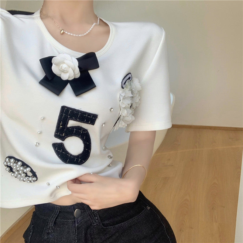 【tops】2色半袖TシャツF7574