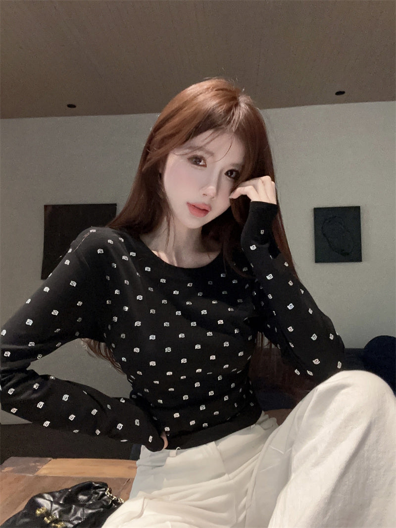 【tops】キラキラ2色長袖TシャツF8304