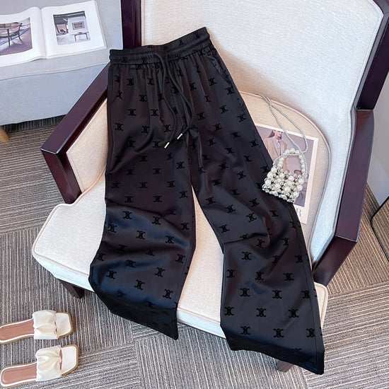 【bottoms】英字柄ガウチョパンツF7563