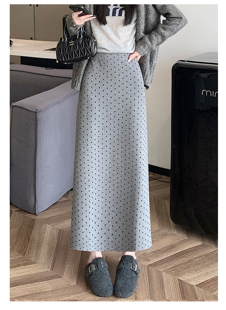 【bottoms】Aラインロング丈スカートF8294