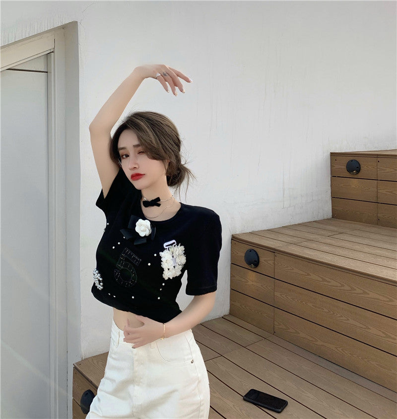 【tops】2色半袖TシャツF7574