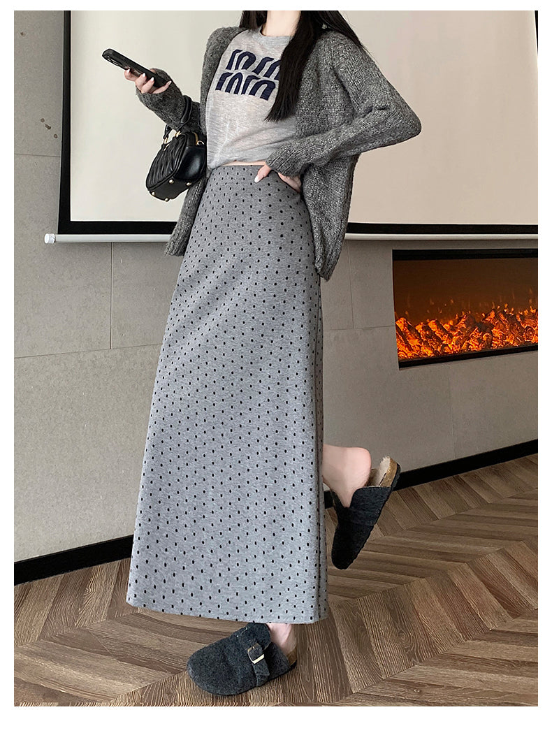 【bottoms】Aラインロング丈スカートF8294