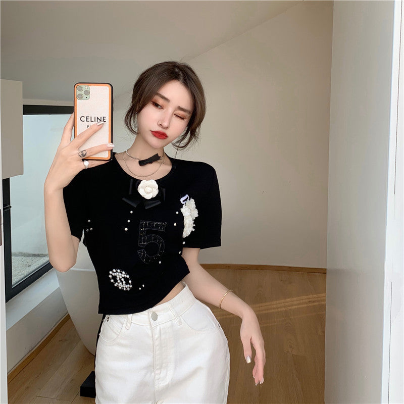 【tops】2色半袖TシャツF7574