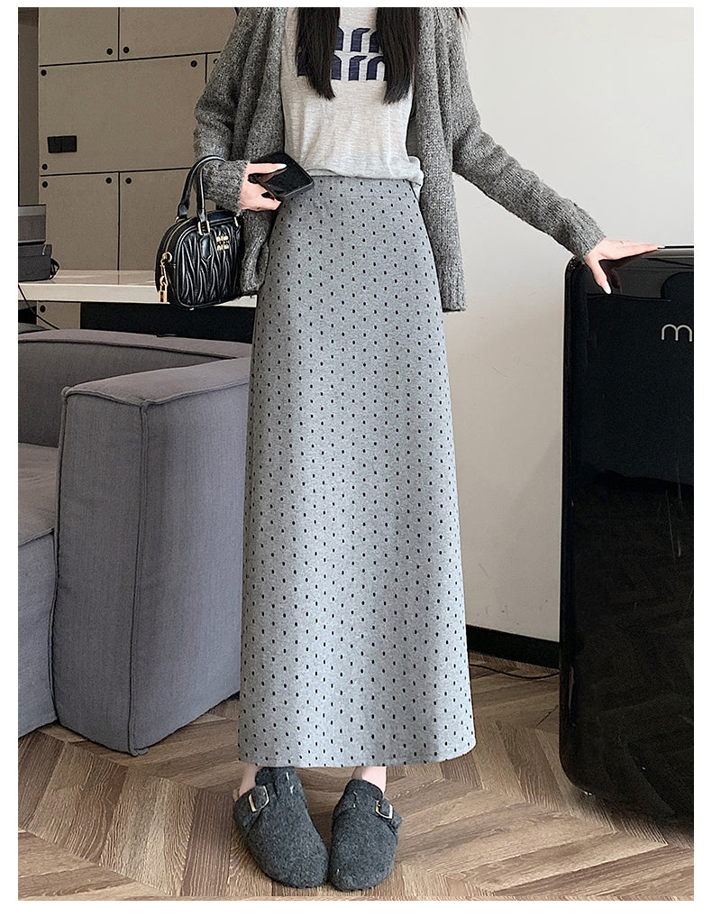 【bottoms】Aラインロング丈スカートF8294