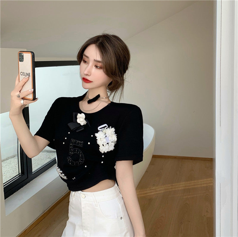 【tops】2色半袖TシャツF7574