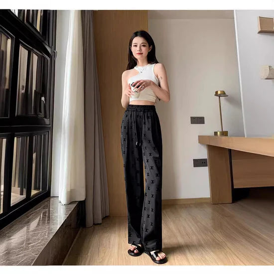 【bottoms】英字柄ガウチョパンツF7563