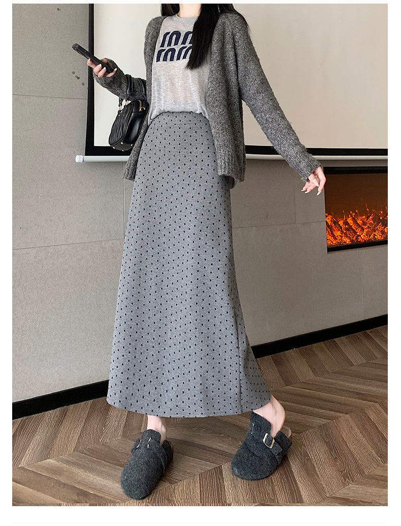 【bottoms】Aラインロング丈スカートF8294