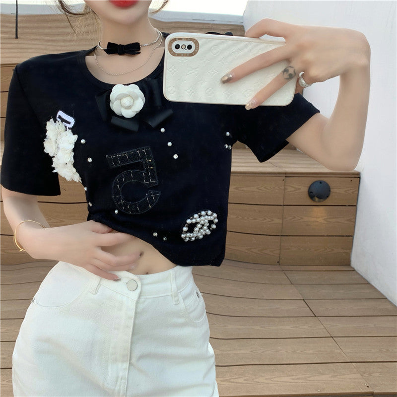 【tops】2色半袖TシャツF7574
