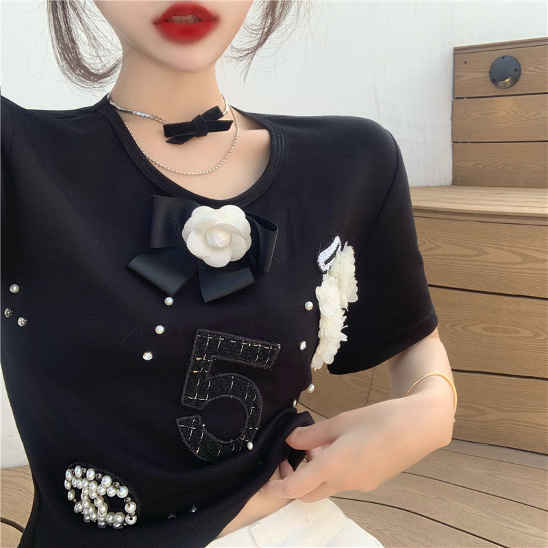 【tops】2色半袖TシャツF7574