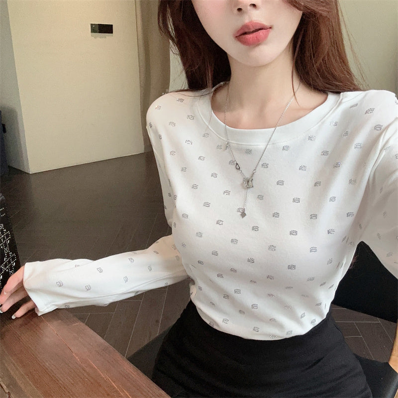【tops】キラキラ2色長袖TシャツF8304