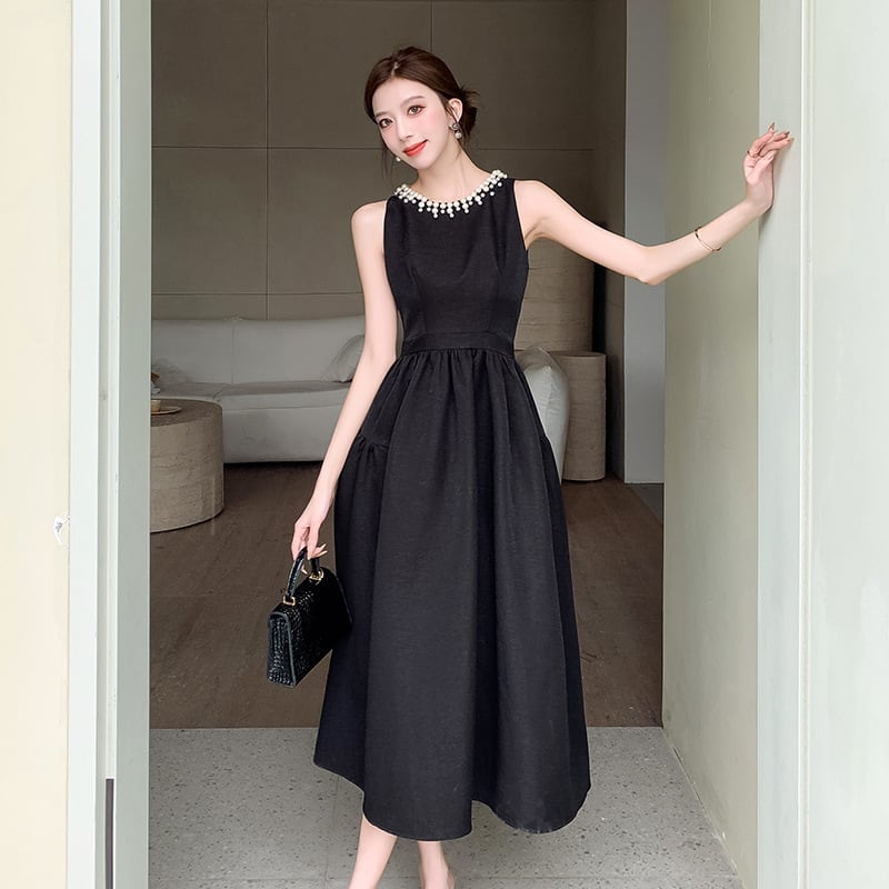 【dress】ビーズノースリーブワンピース G21050