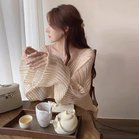 【tops】薄手ニットトップスG23131