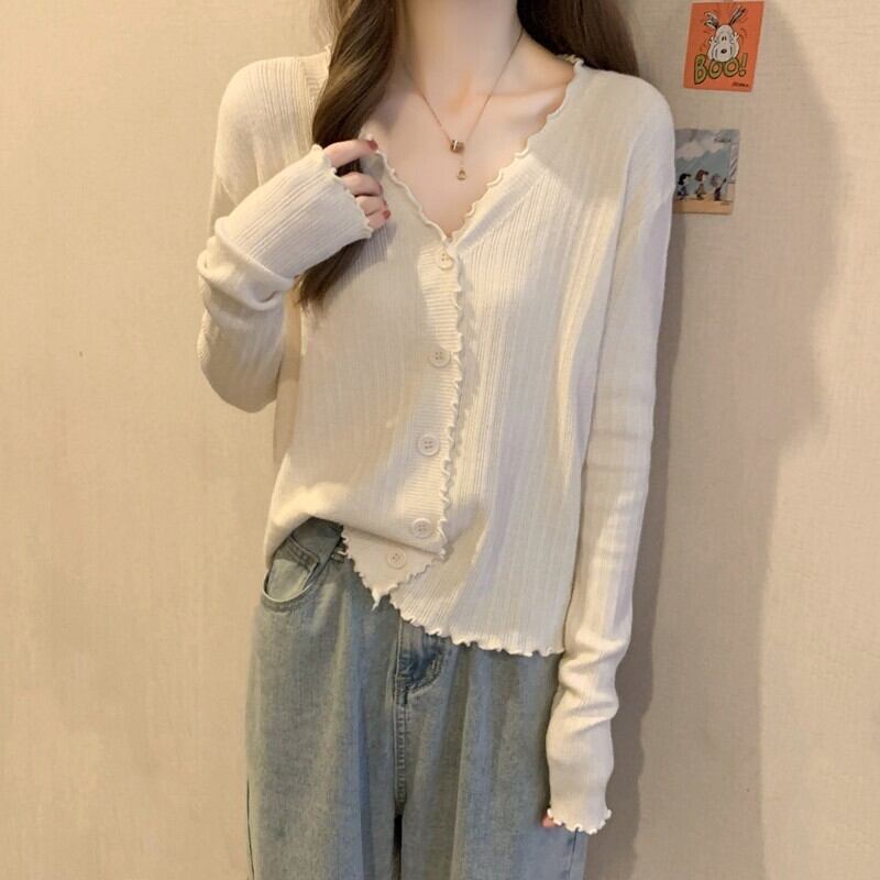 【outer】Vネックニットカーデ　M18883