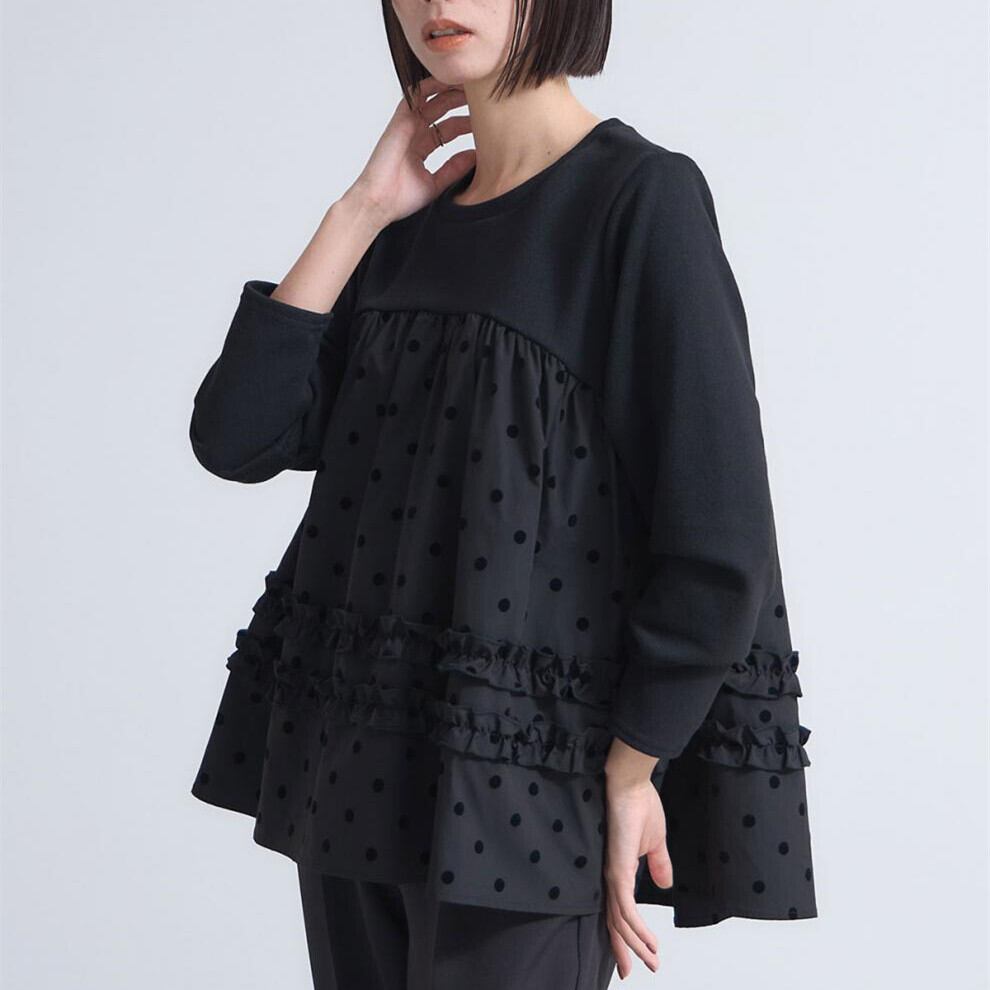 【tops】ドット柄プルオーバー　M28043