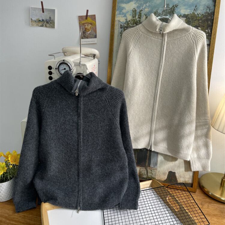 【outer】ファスナーニットカーデ　M28400